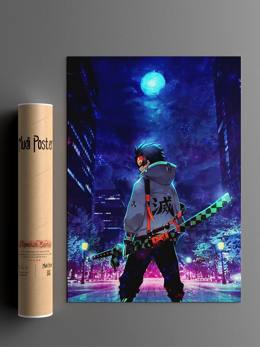 Demon Slayer Anime Poster Çerçevesiz Yüksek Kalite Anime Duvar Poster