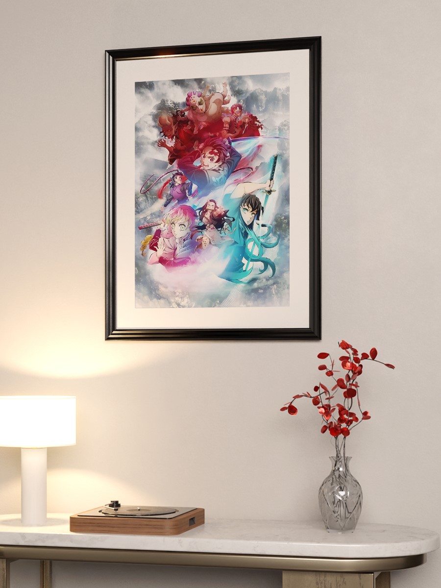 Demon Slayer Anime Poster Çerçevesiz Yüksek Kalite Anime Duvar Poster