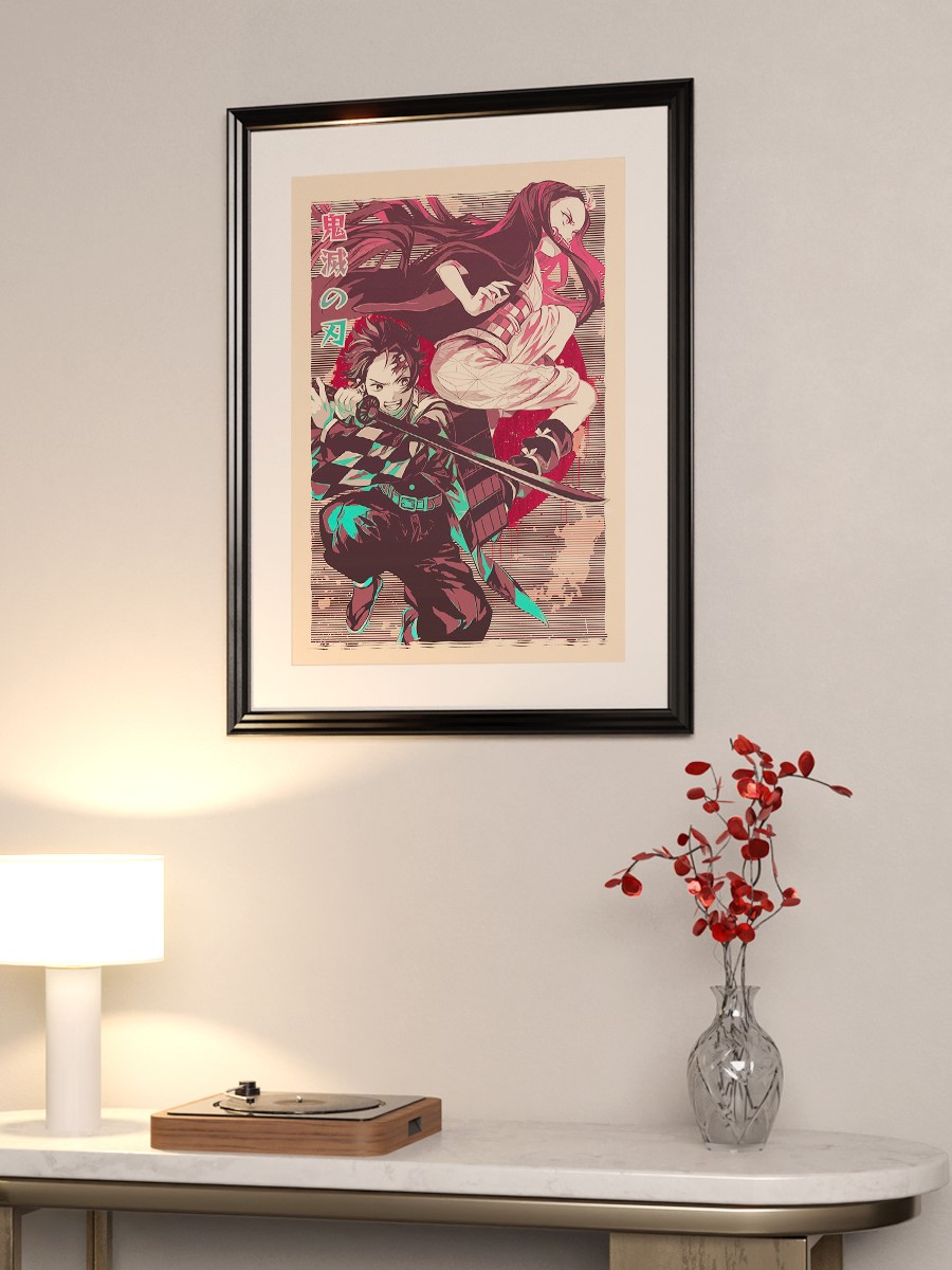 Demon Slayer Anime Poster Çerçevesiz Yüksek Kalite Anime Duvar Poster
