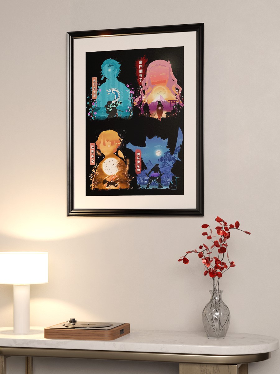 Demon Slayer Anime Poster Çerçevesiz Yüksek Kalite Anime Duvar Poster