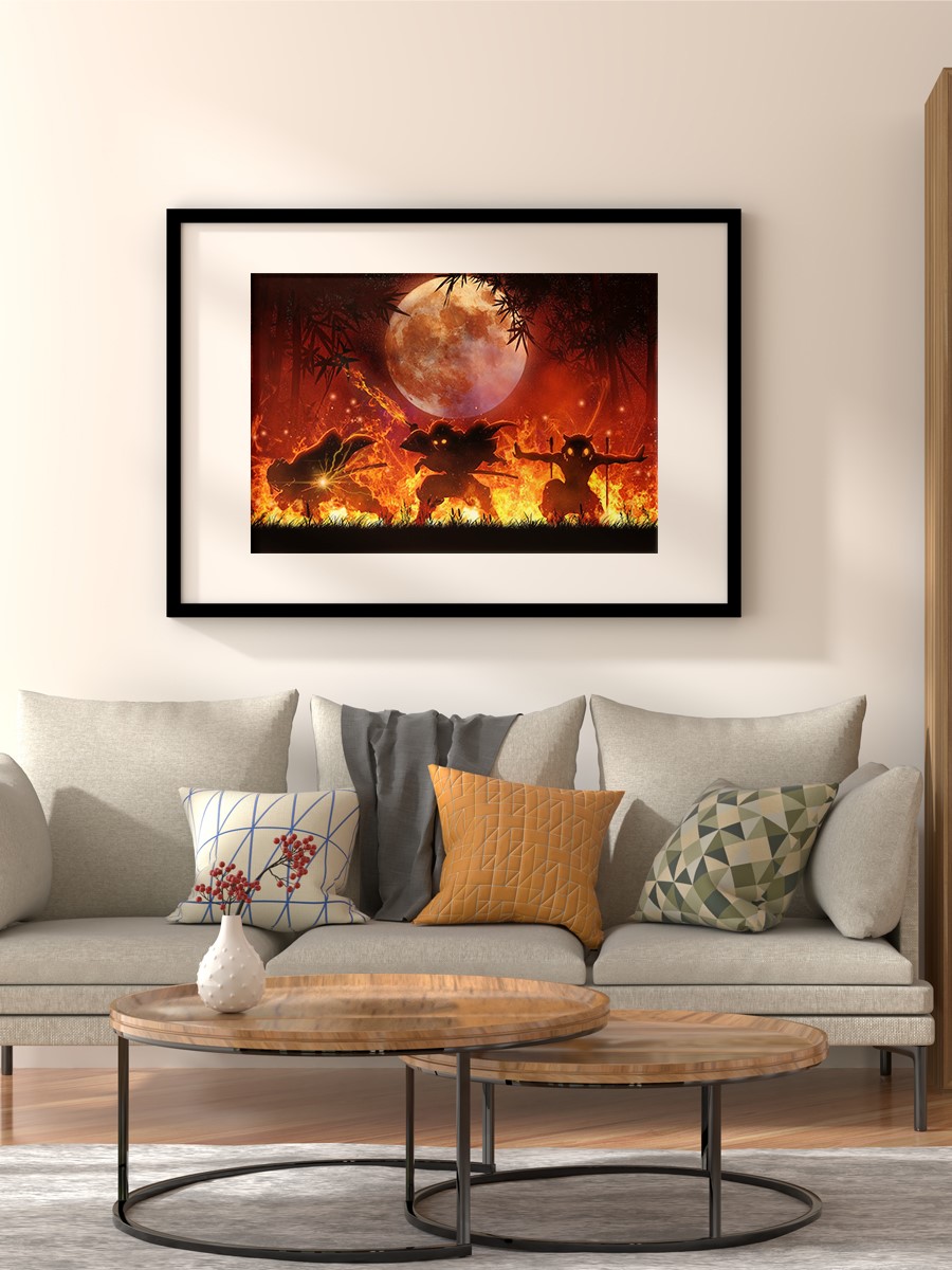Demon Slayer Anime Poster Çerçevesiz Yüksek Kalite Anime Duvar Poster