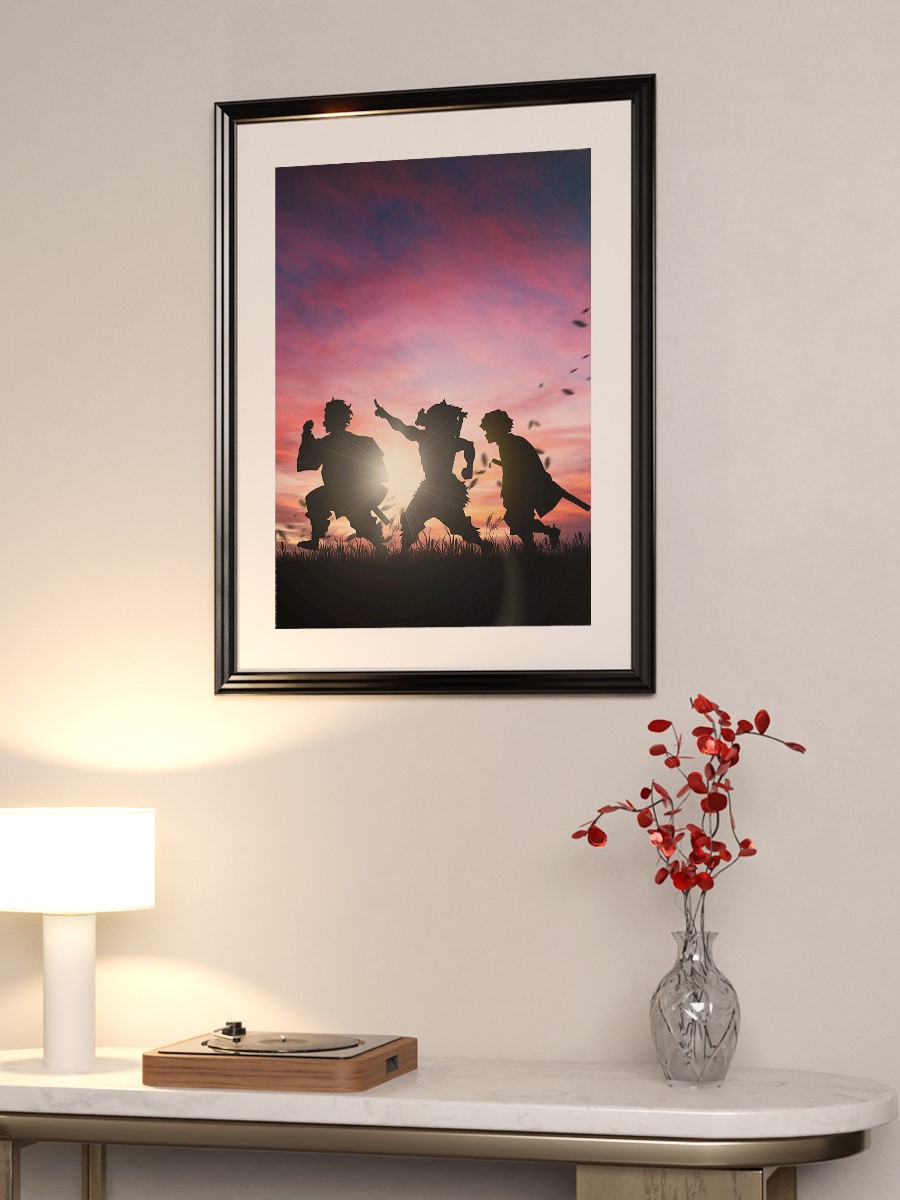 Demon Slayer Anime Poster Çerçevesiz Yüksek Kalite Anime Duvar Poster
