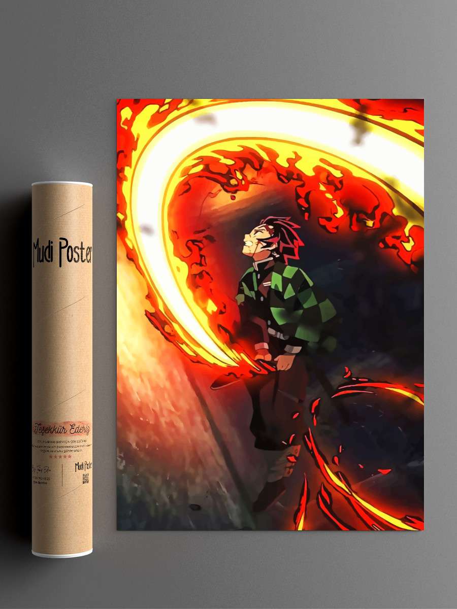 Demon Slayer Anime Poster Çerçevesiz Yüksek Kalite Anime Duvar Poster