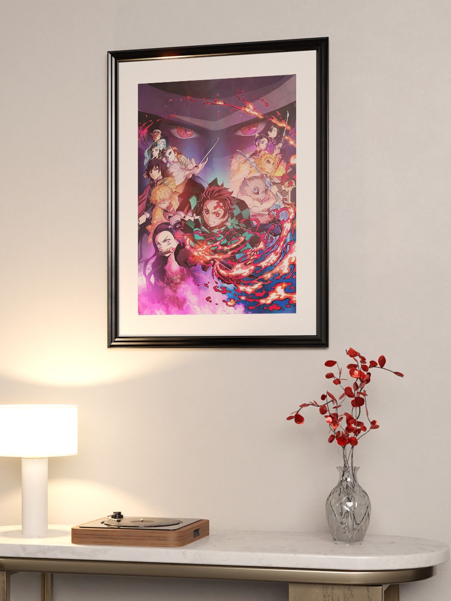 Demon Slayer Anime Poster Çerçevesiz Yüksek Kalite Anime Duvar Poster