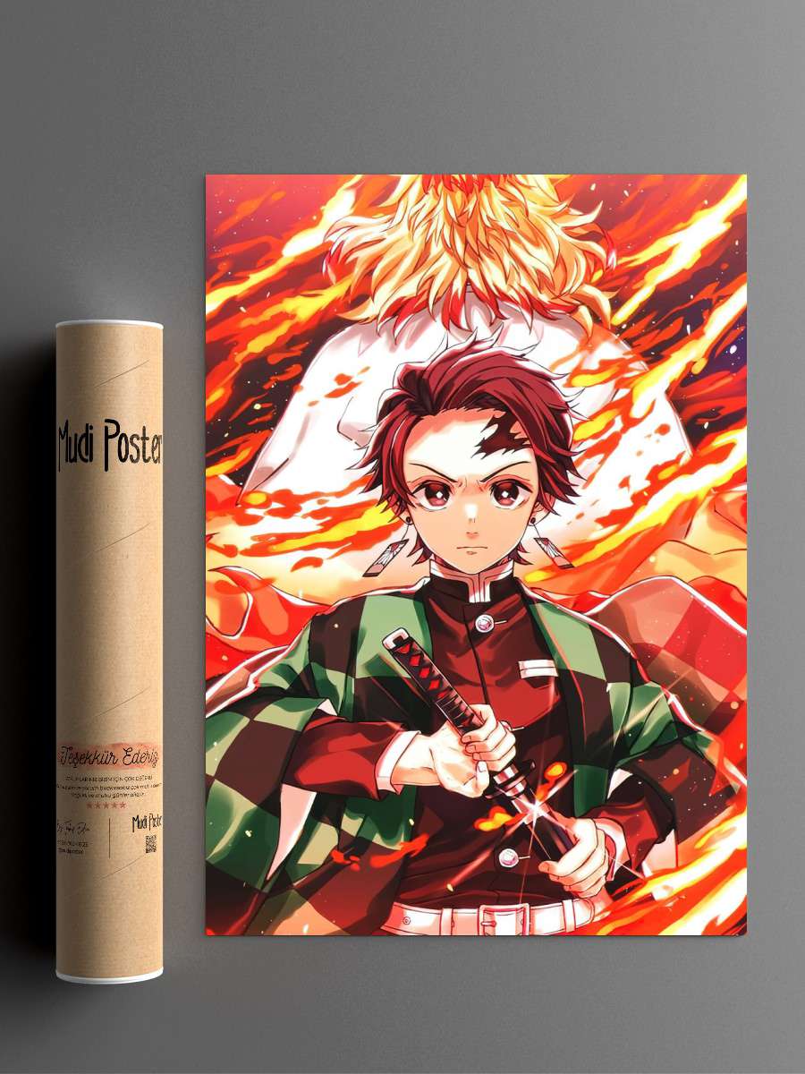 Demon Slayer Anime Poster Çerçevesiz Yüksek Kalite Anime Duvar Poster