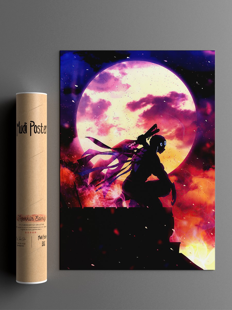 Demon Slayer Anime Poster Çerçevesiz Yüksek Kalite Anime Duvar Poster