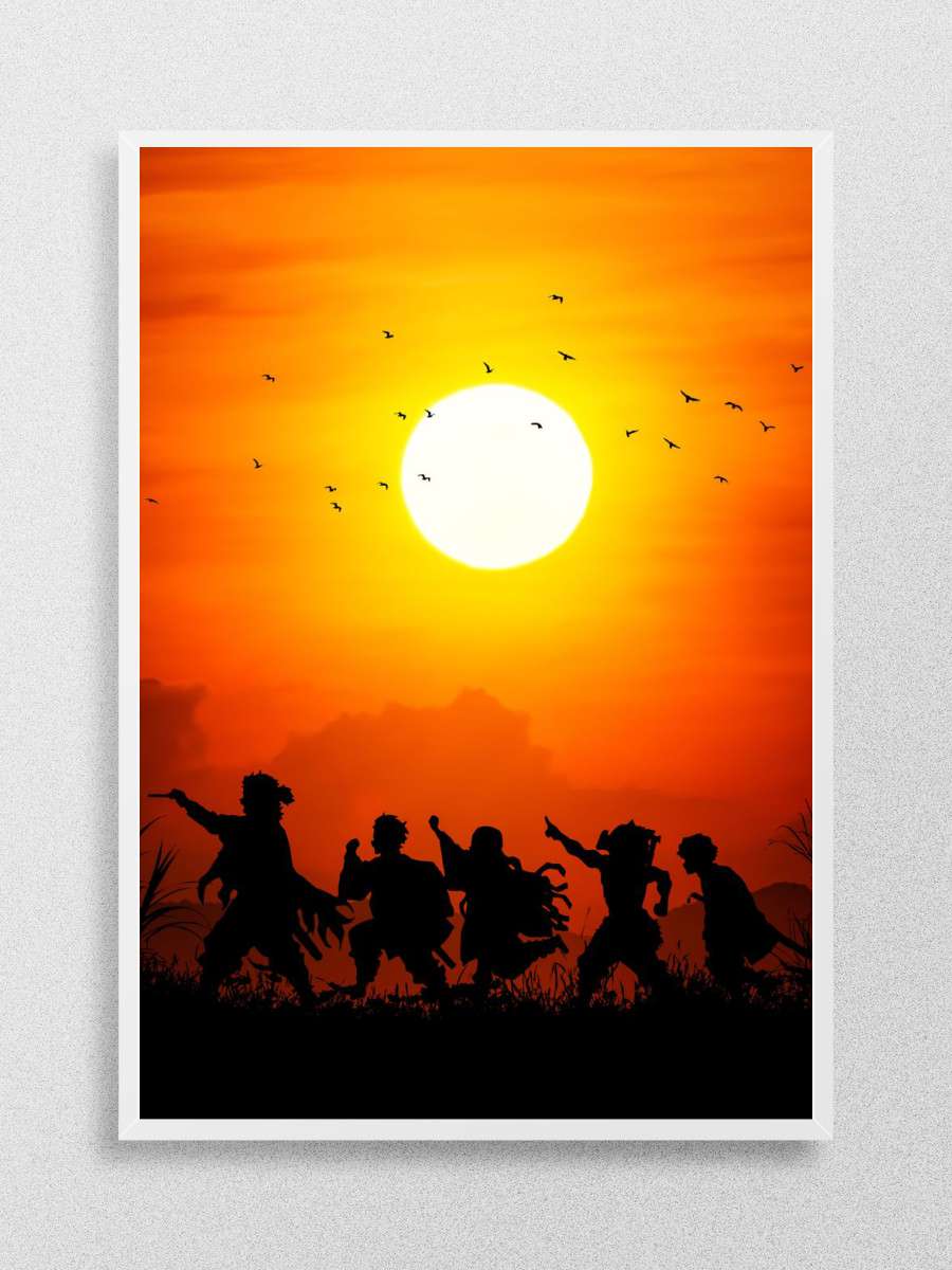 demon slayer Anime Poster Çerçevesiz Yüksek Kalite Anime Duvar Poster