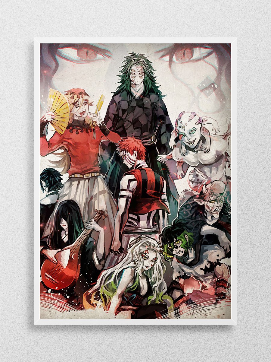 Demon Slayer Anime Poster Çerçevesiz Yüksek Kalite Anime Duvar Poster
