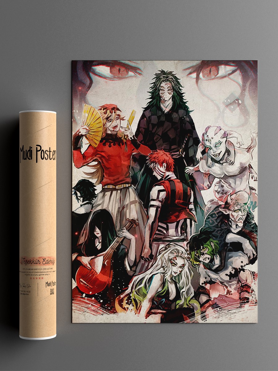 Demon Slayer Anime Poster Çerçevesiz Yüksek Kalite Anime Duvar Poster