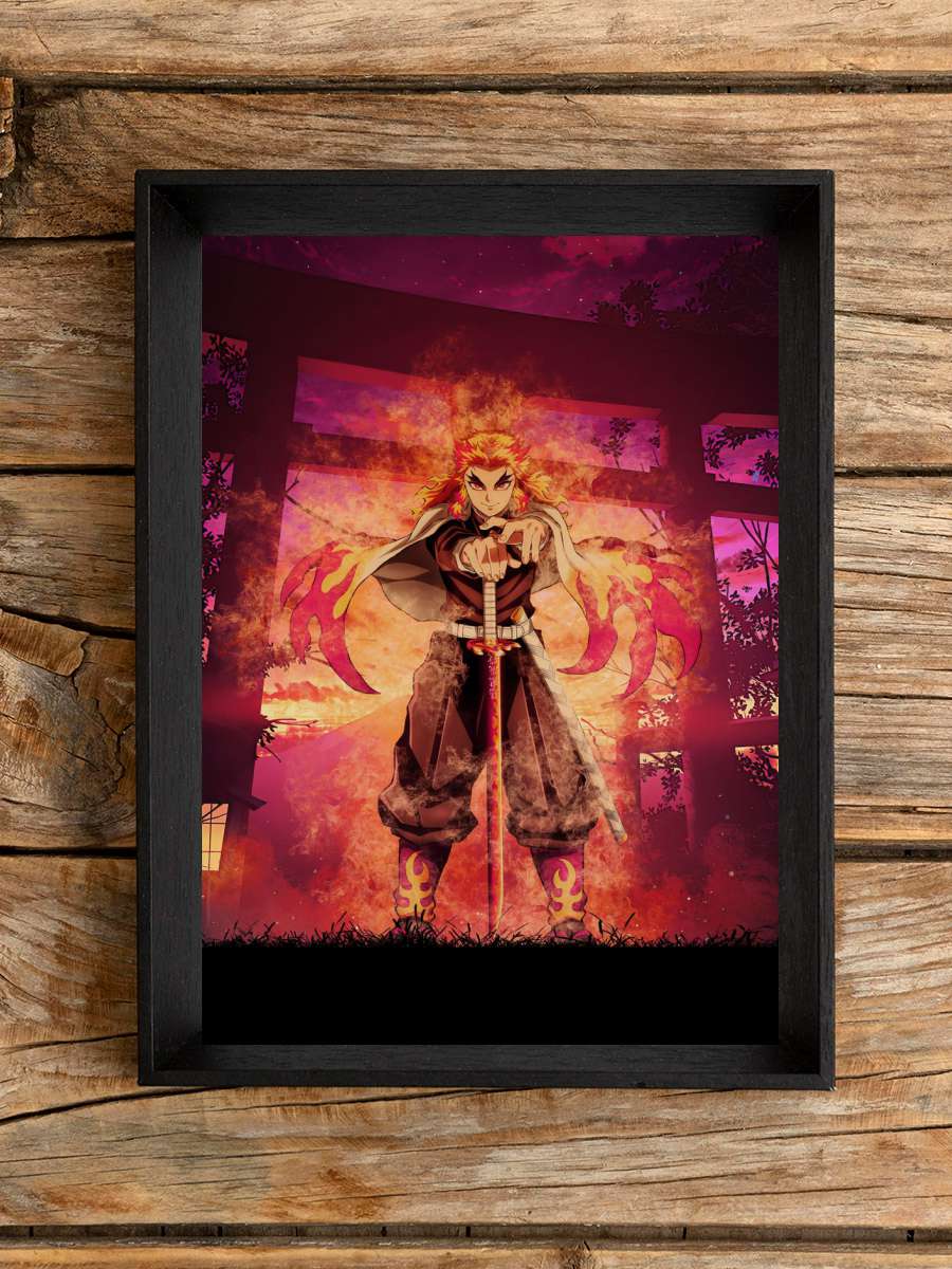 demon slayer rengoku Anime Poster Çerçevesiz Yüksek Kalite Anime Duvar Poster
