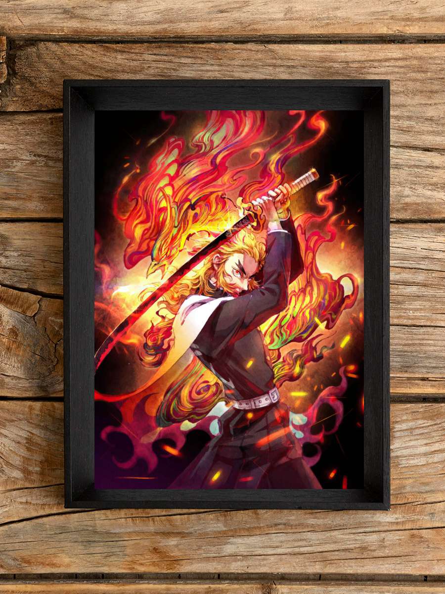 Demon Slayer Rengoku Anime Poster Çerçevesiz Yüksek Kalite Anime Duvar Poster