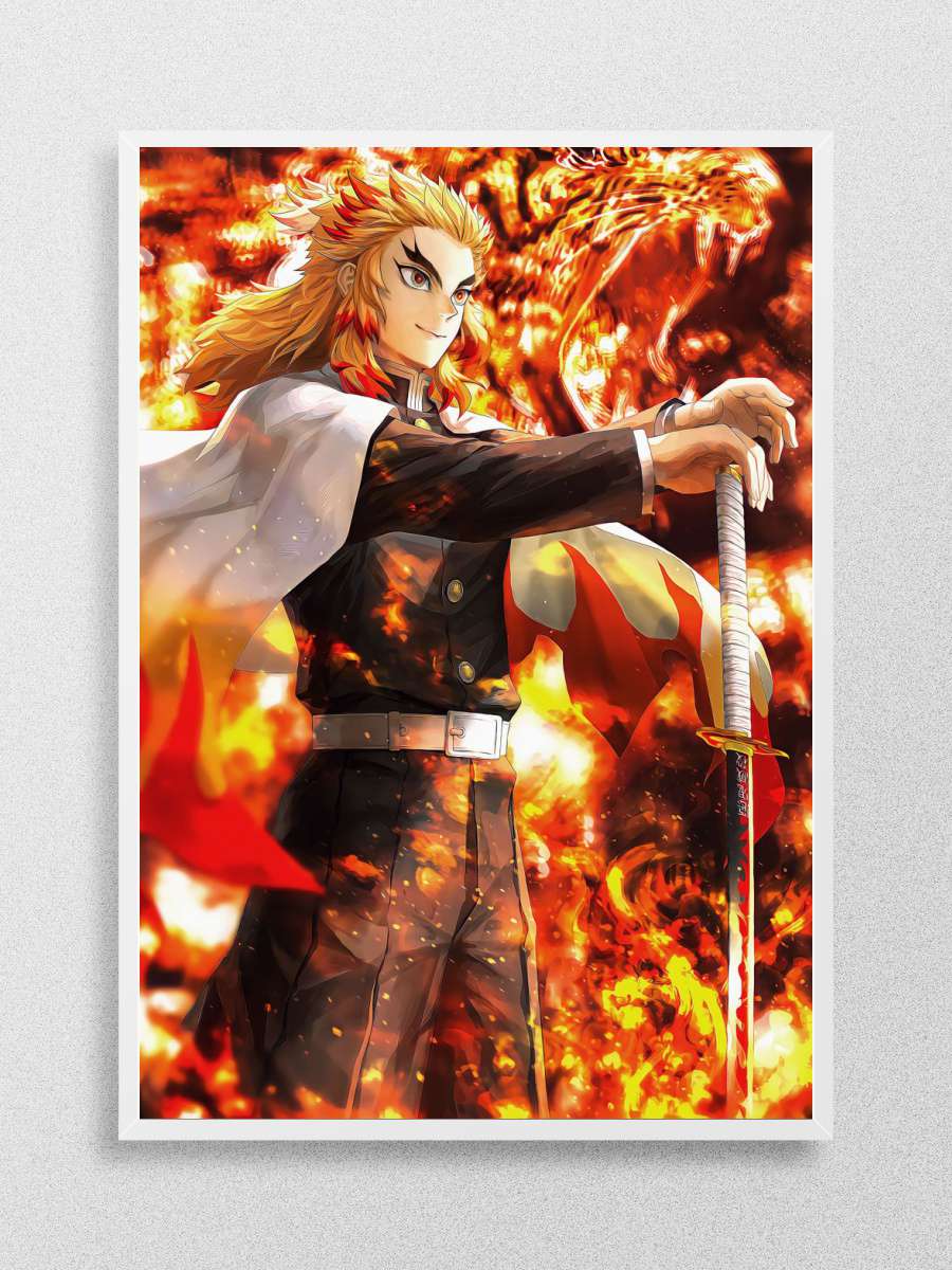 Demon Slayer Rengoku Anime Poster Çerçevesiz Yüksek Kalite Anime Duvar Poster
