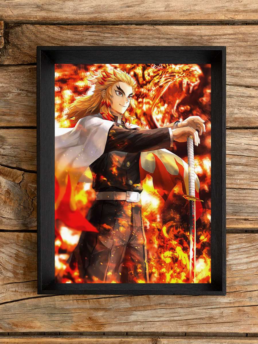 Demon Slayer Rengoku Anime Poster Çerçevesiz Yüksek Kalite Anime Duvar Poster