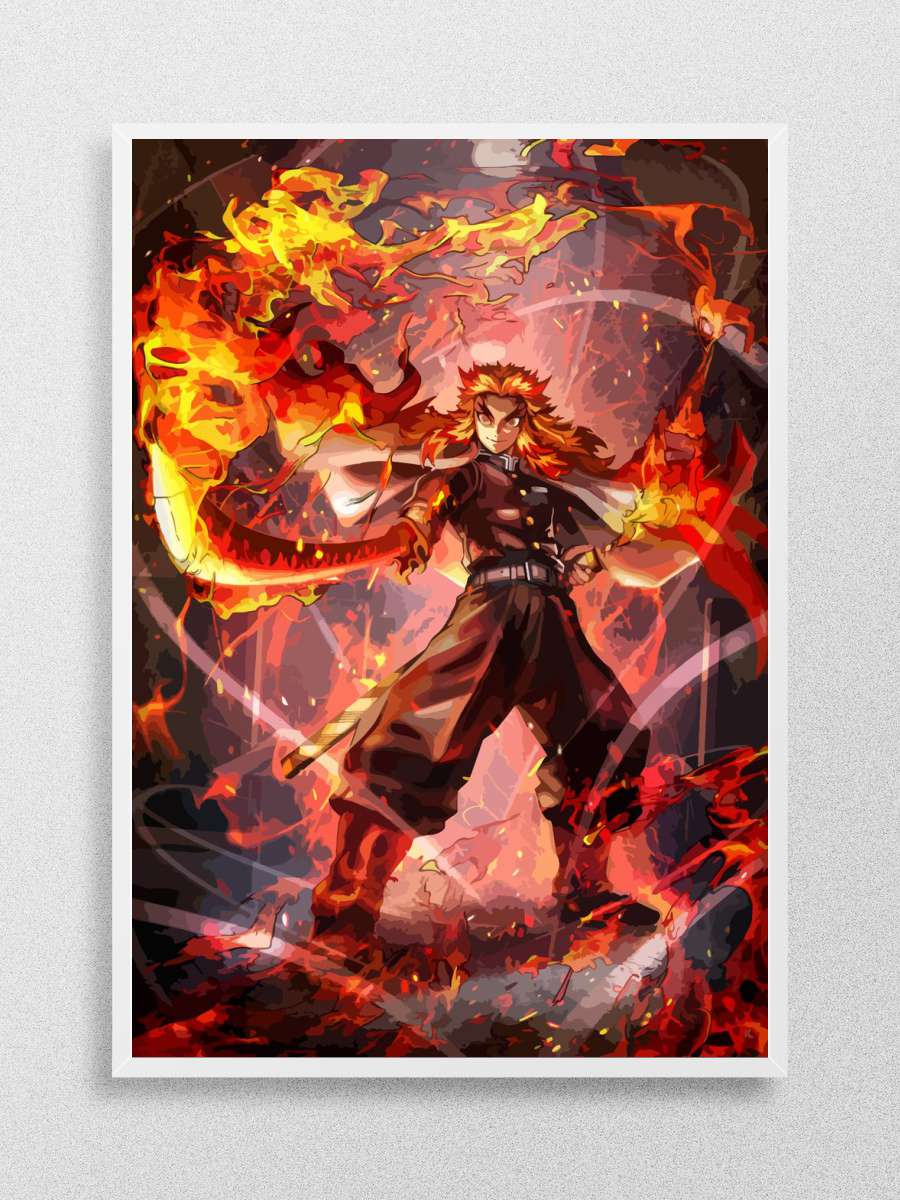 Demon Slayer Rengoku Anime Poster Çerçevesiz Yüksek Kalite Anime Duvar Poster