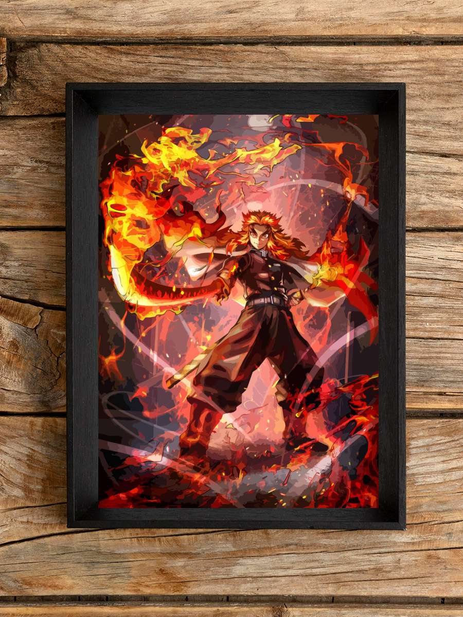 Demon Slayer Rengoku Anime Poster Çerçevesiz Yüksek Kalite Anime Duvar Poster