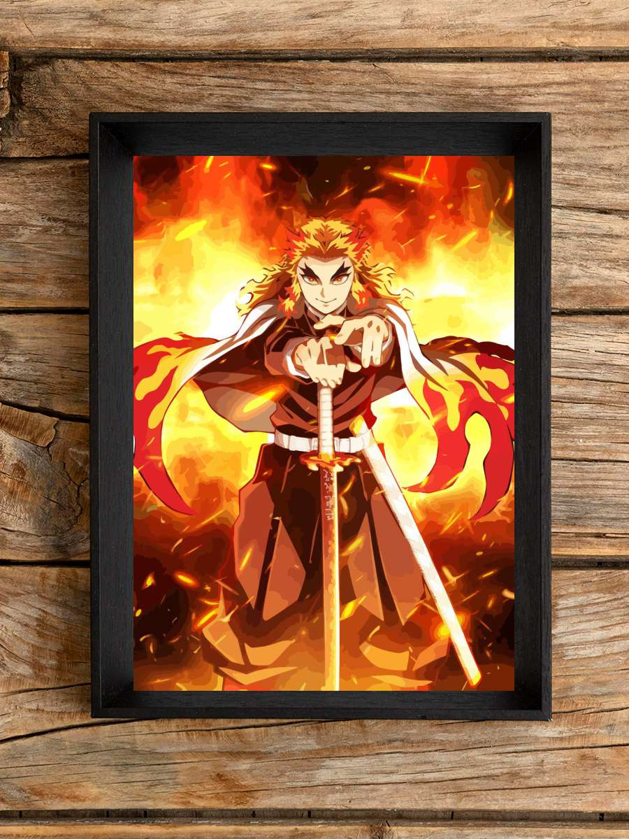 Demon Slayer Rengoku Anime Poster Çerçevesiz Yüksek Kalite Anime Duvar Poster