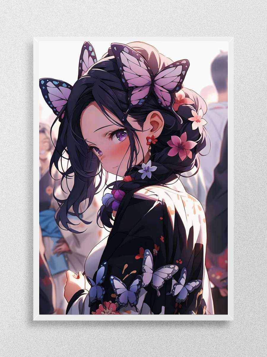 Demon Slayer Shinobu Anime Poster Çerçevesiz Yüksek Kalite Anime Duvar Poster