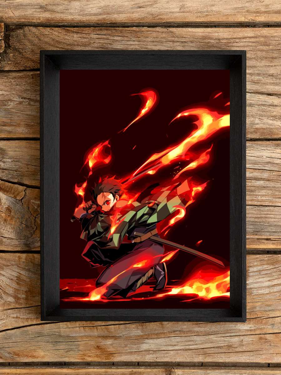 Demon Slayer Tanjiro Anime Poster Çerçevesiz Yüksek Kalite Anime Duvar Poster