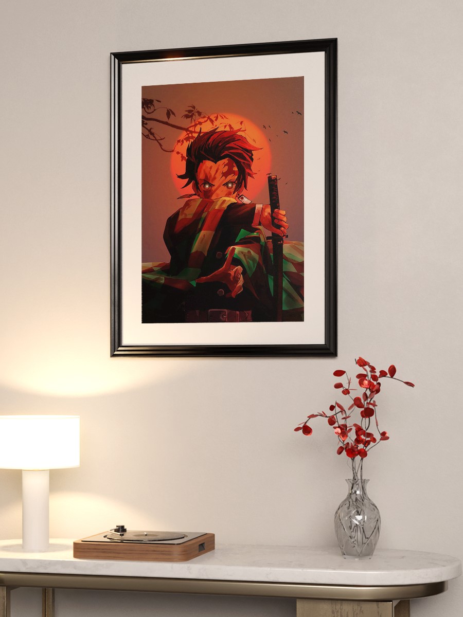 demon slayer tanjiro Anime Poster Çerçevesiz Yüksek Kalite Anime Duvar Poster
