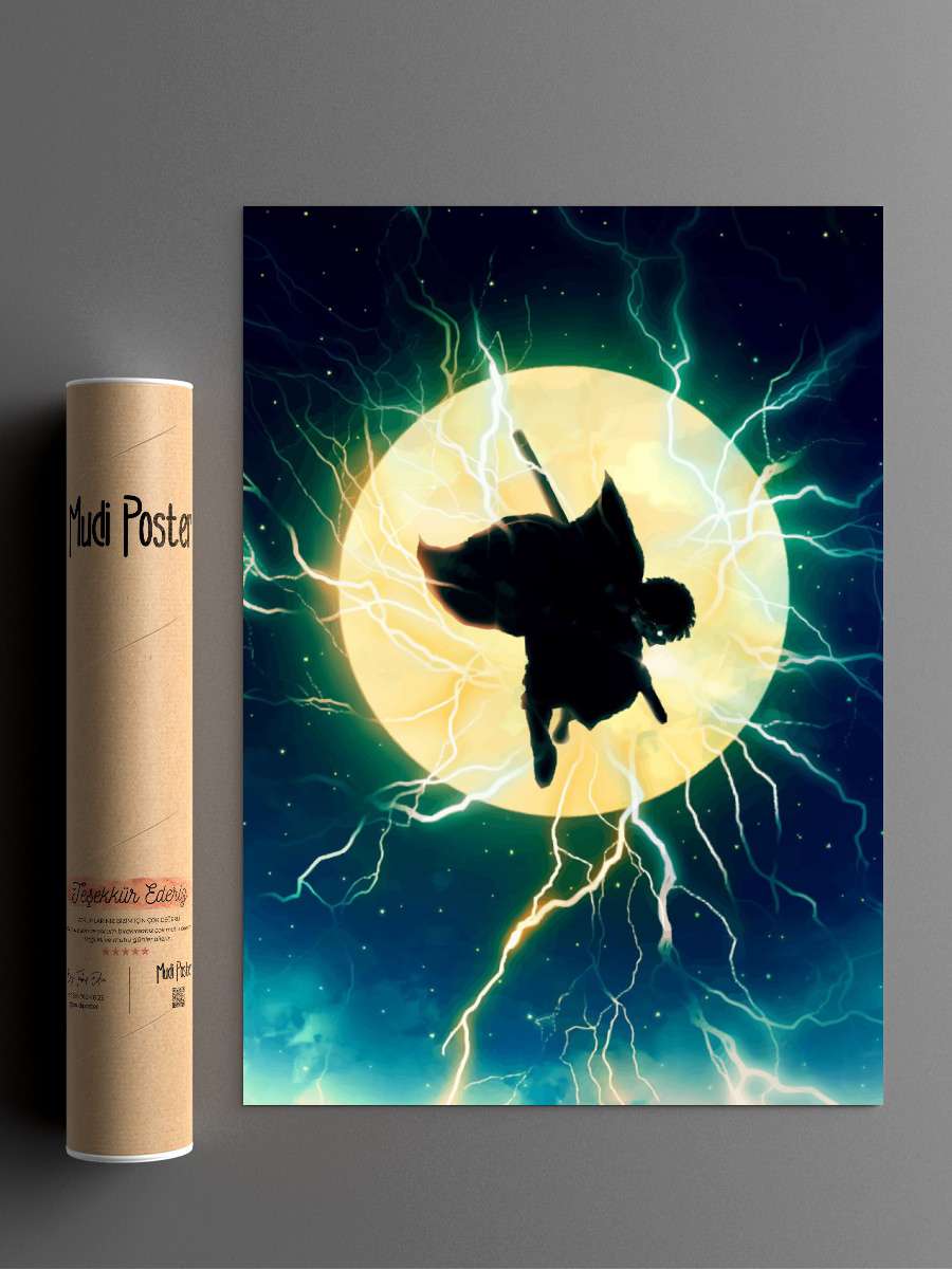 demon slayer tanjiro Anime Poster Çerçevesiz Yüksek Kalite Anime Duvar Poster