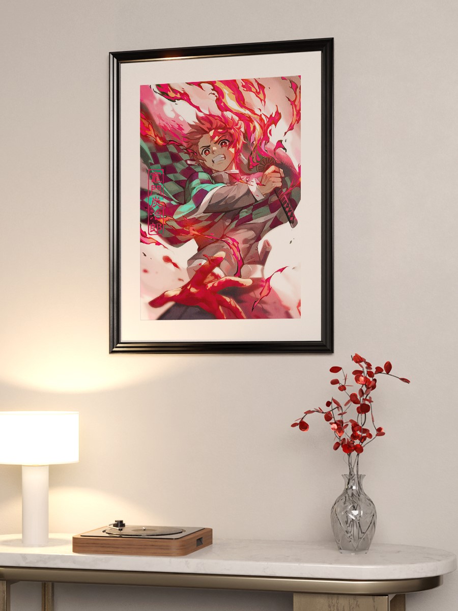 Demon Slayer Tanjiro Anime Poster Çerçevesiz Yüksek Kalite Anime Duvar Poster