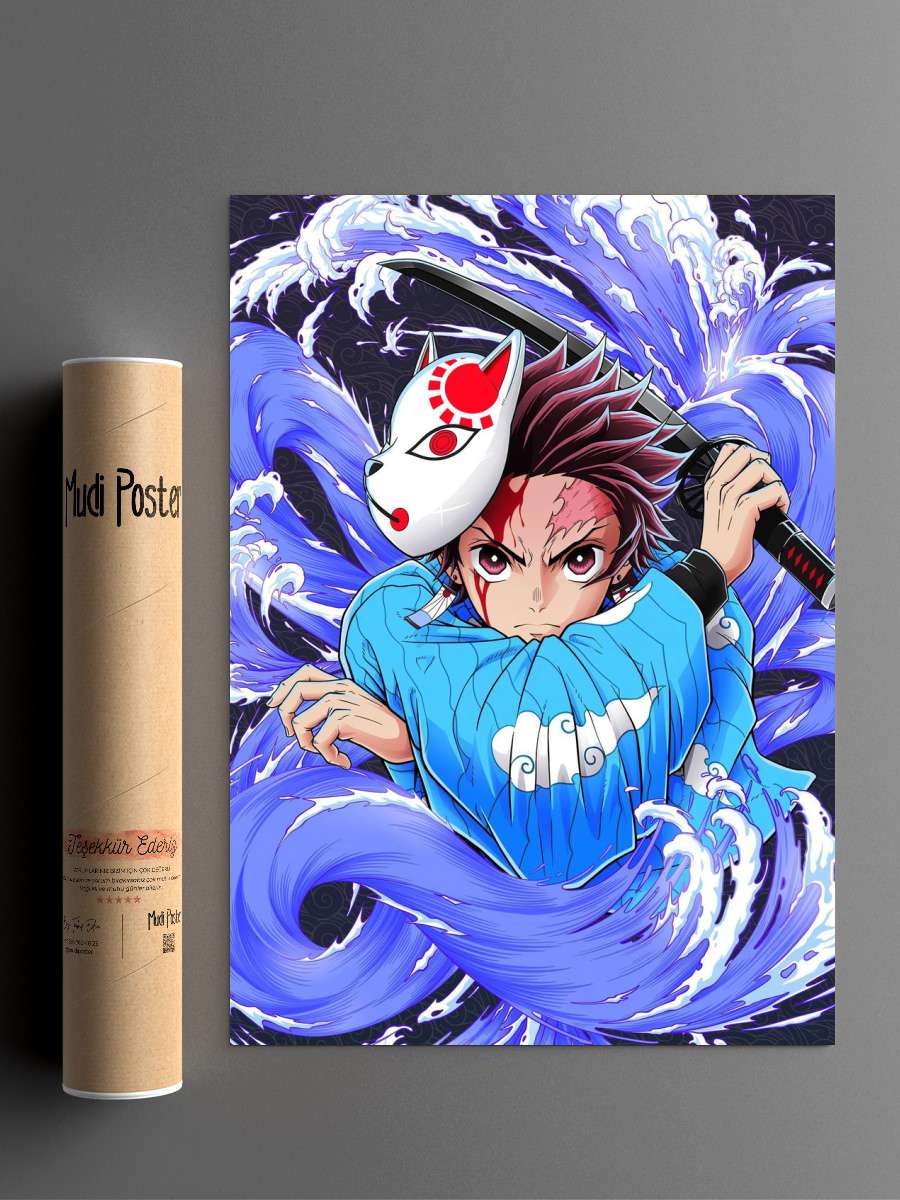 demon slayer uzui tengen Anime Poster Çerçevesiz Yüksek Kalite Anime Duvar Poster