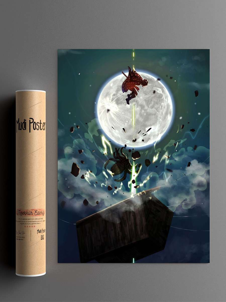 Demon Slayer Zenitsu Anime Poster Çerçevesiz Yüksek Kalite Anime Duvar Poster