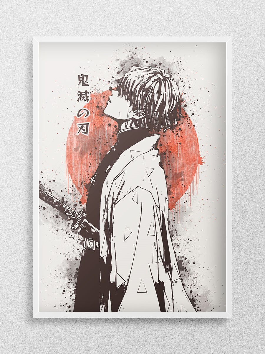 Demon Slayer Zenitsu Anime Poster Çerçevesiz Yüksek Kalite Anime Duvar Poster