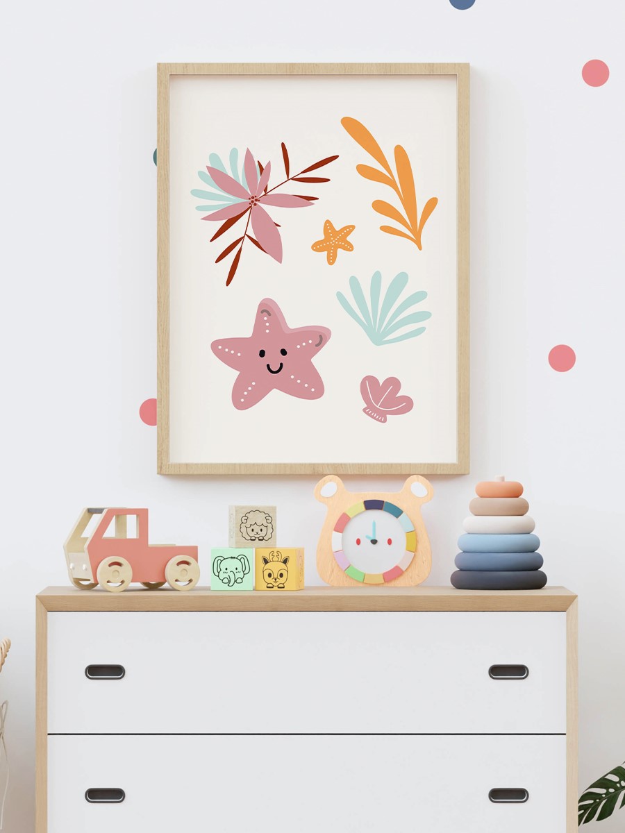 Deniz Temalı Çocuk Odası Duvar Poster, Bebek Odası, Dekoratif Poster Çerçevesiz