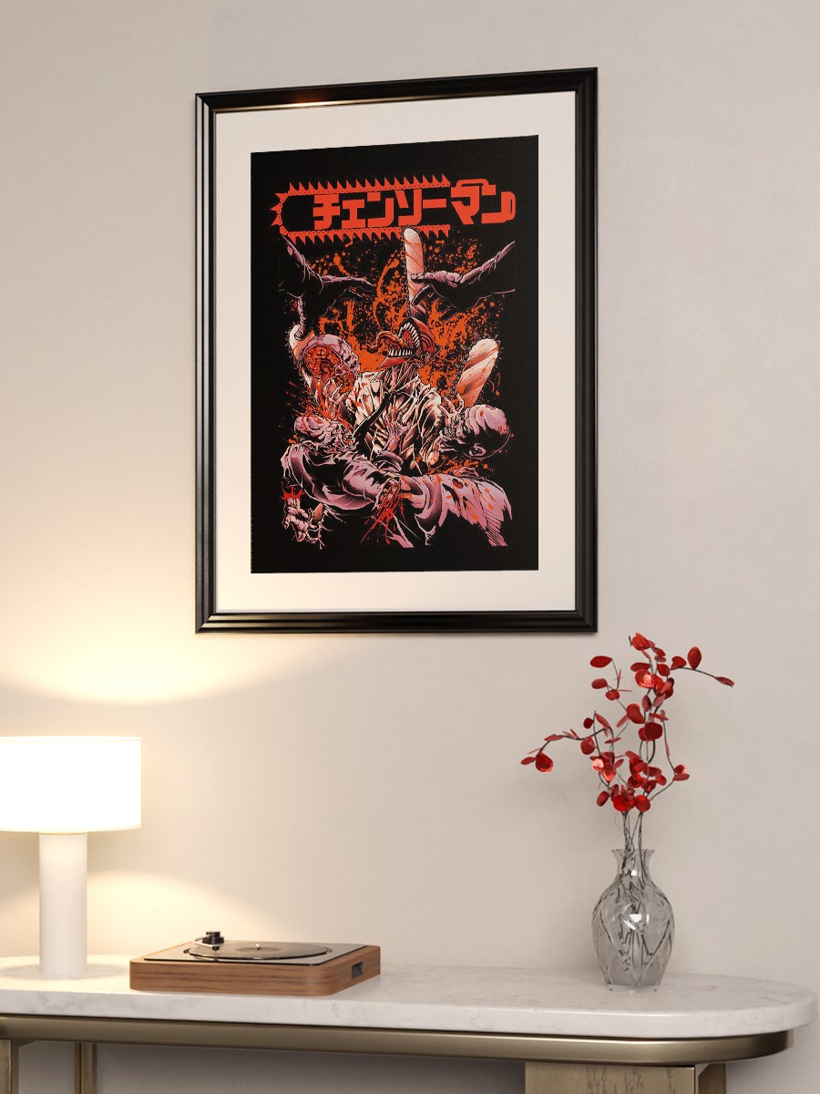 Denji Chainsaw Man Anime Poster Çerçevesiz Yüksek Kalite Anime Duvar Poster