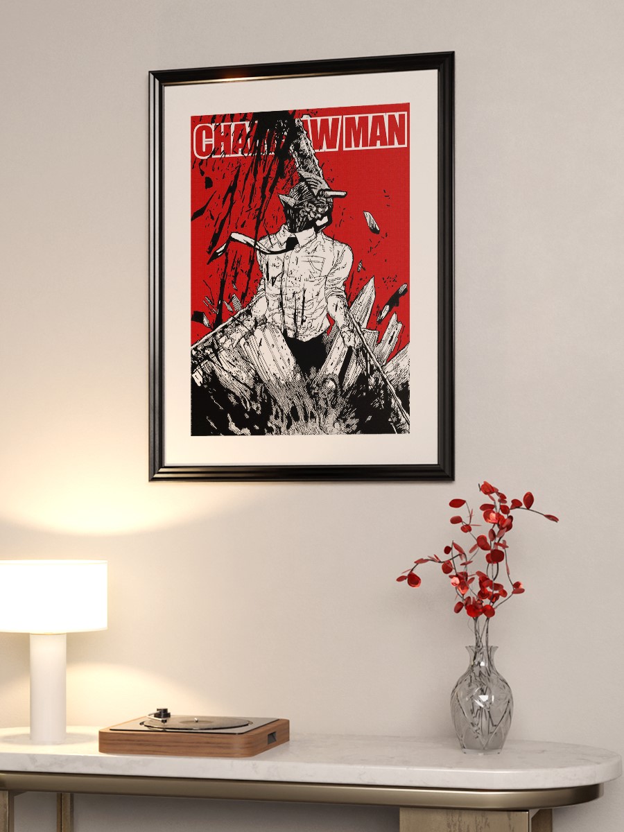 Denji Chainsaw Man Anime Poster Çerçevesiz Yüksek Kalite Anime Duvar Poster