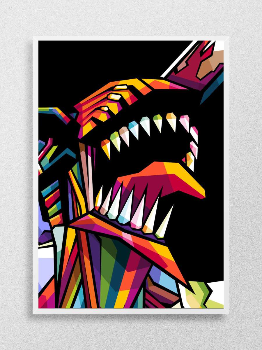Denji Chainsaw Man WPAP Anime Poster Çerçevesiz Yüksek Kalite Anime Duvar Poster