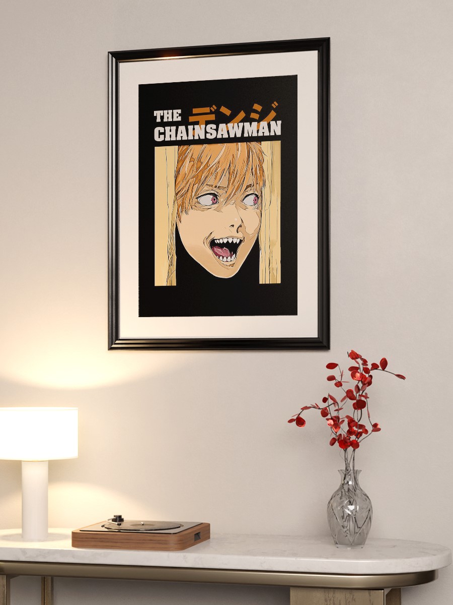 Denji Chainsawman Anime Poster Çerçevesiz Yüksek Kalite Anime Duvar Poster