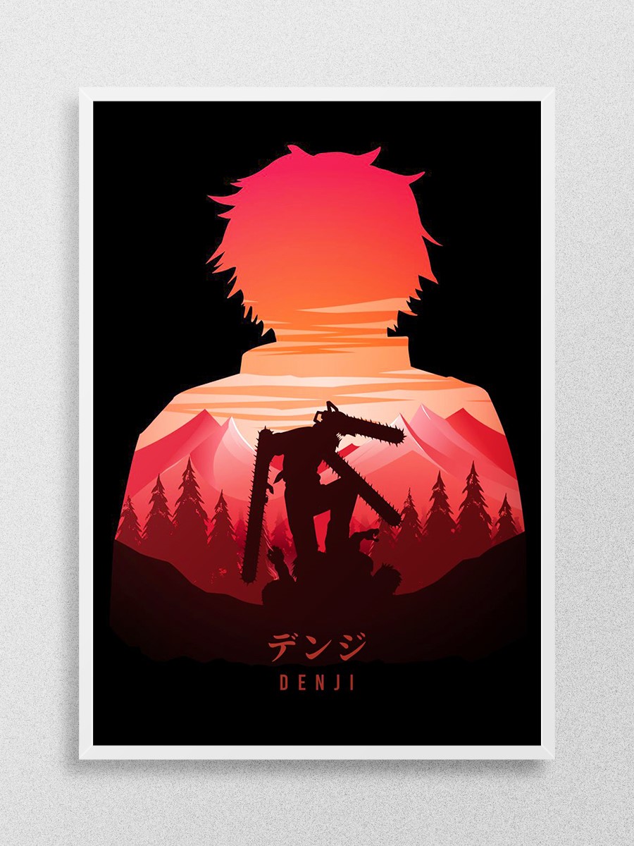 Denji Chainsawman Anime Poster Çerçevesiz Yüksek Kalite Anime Duvar Poster