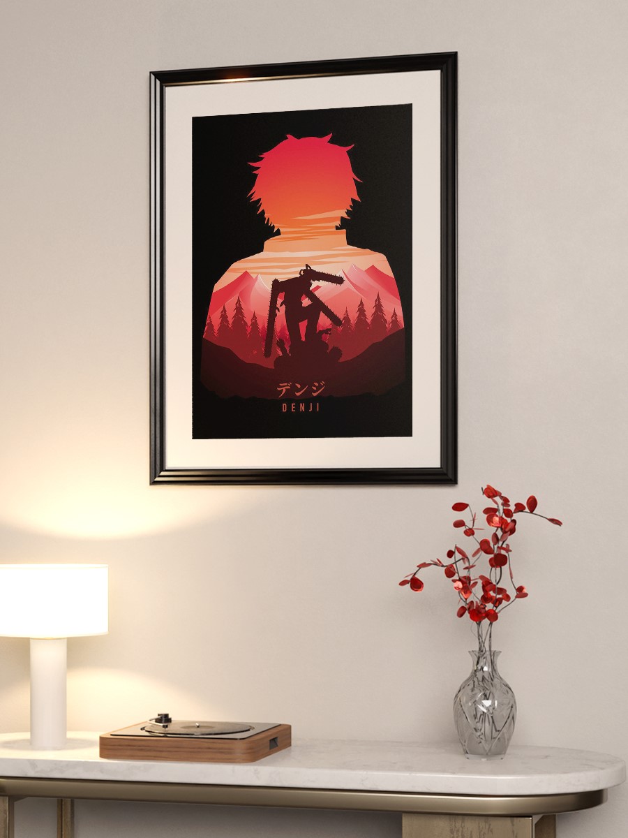 Denji Chainsawman Anime Poster Çerçevesiz Yüksek Kalite Anime Duvar Poster