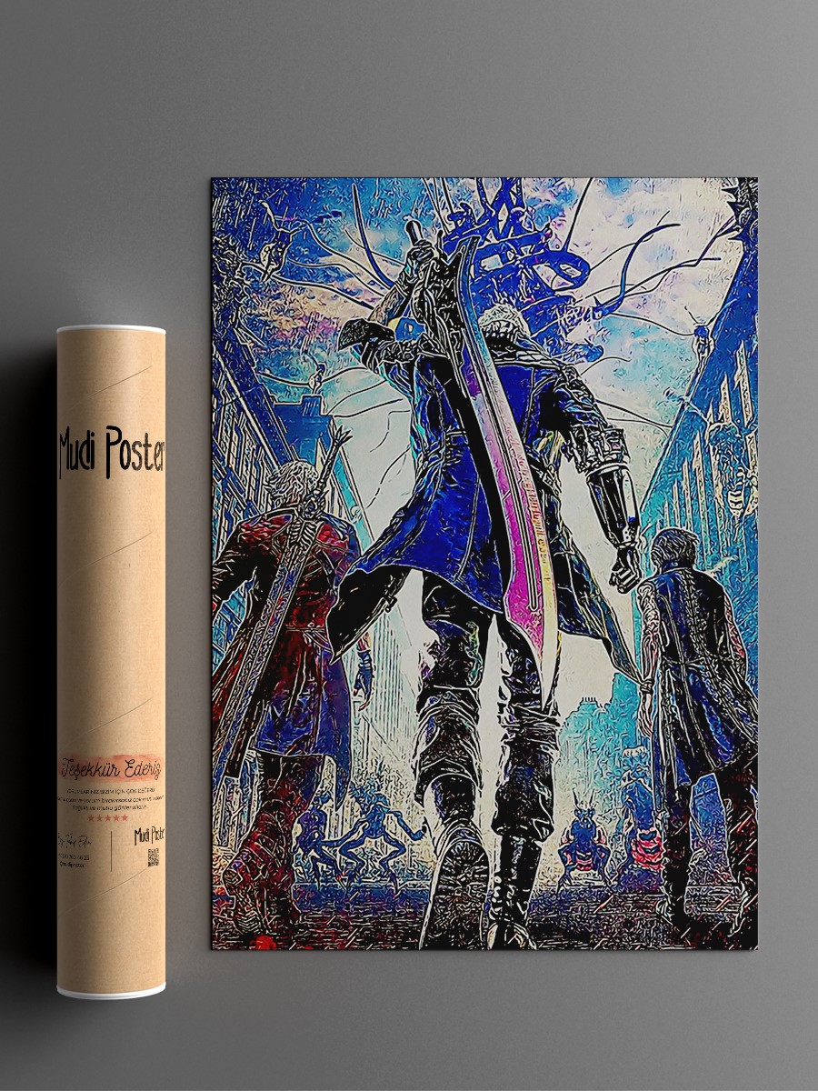 devil Anime Poster Çerçevesiz Yüksek Kalite Anime Duvar Poster