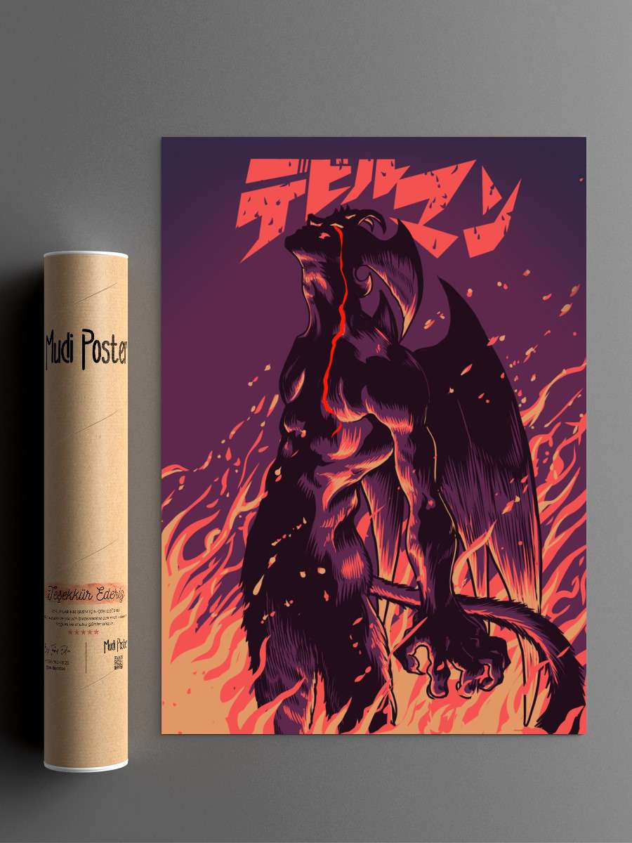 Devilman Crybaby Anime Poster Çerçevesiz Yüksek Kalite Anime Duvar Poster