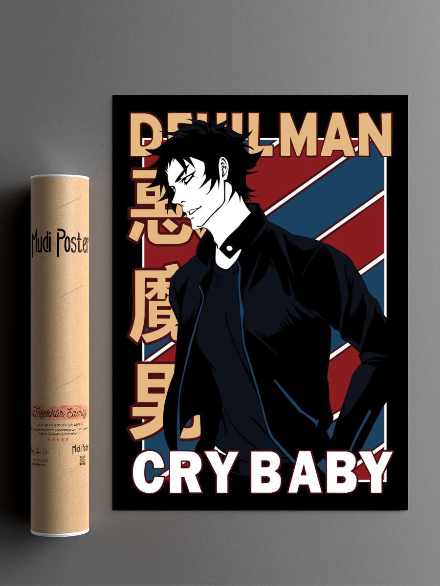 Devilman Crybaby Anime Poster Çerçevesiz Yüksek Kalite Anime Duvar Poster
