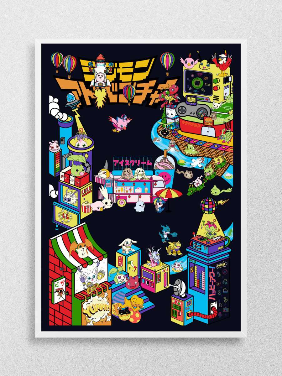Digital Friends Anime Poster Çerçevesiz Yüksek Kalite Anime Duvar Poster