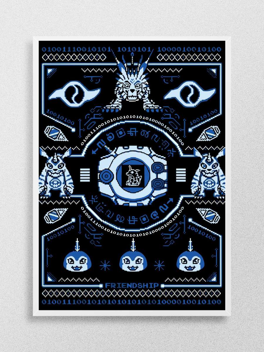 Digital Monster Minimalist Anime Poster Çerçevesiz Yüksek Kalite Anime Duvar Poster