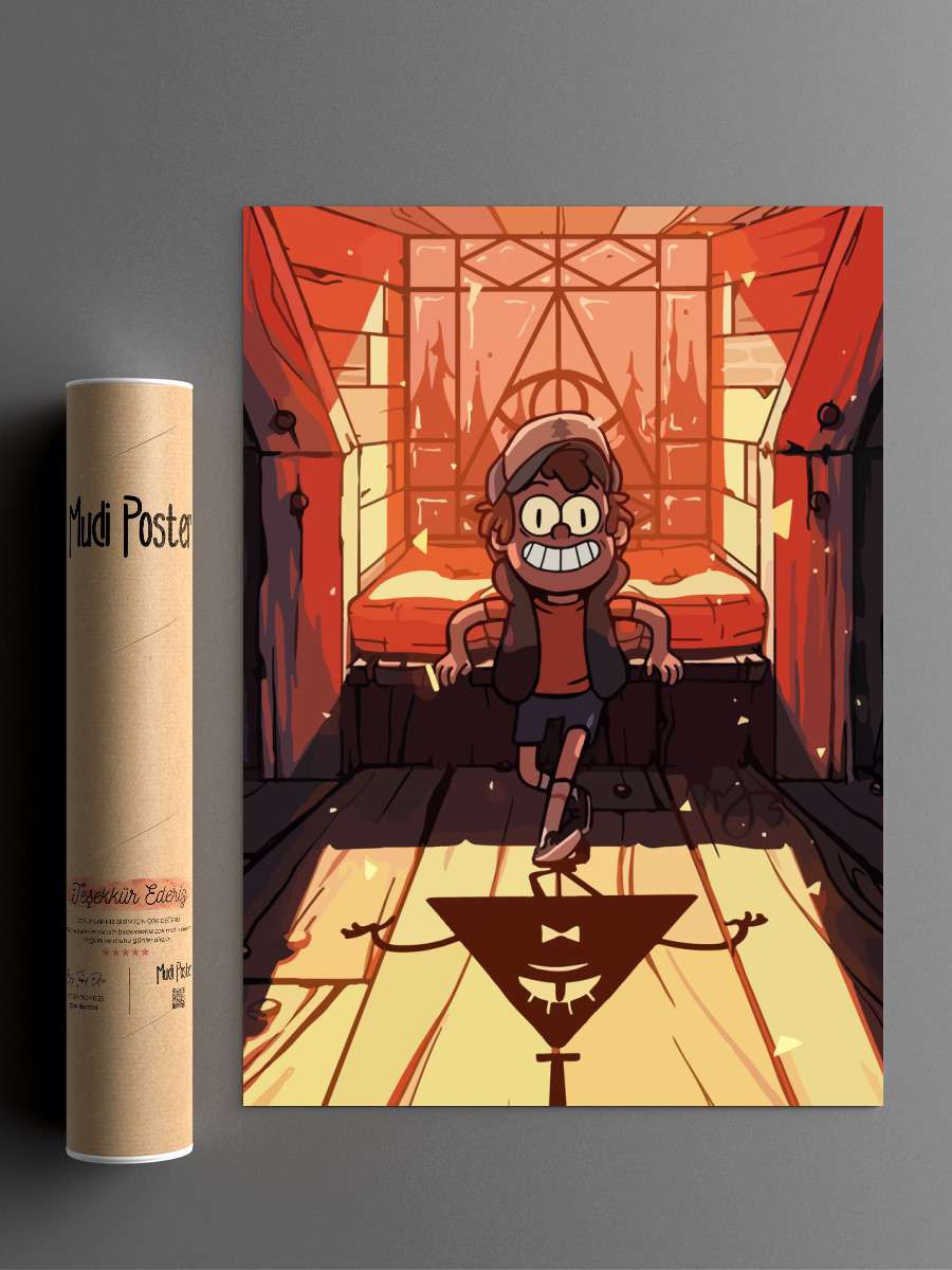 Dipper pines Gravity falls Anime Poster Çerçevesiz Yüksek Kalite Anime Duvar Poster