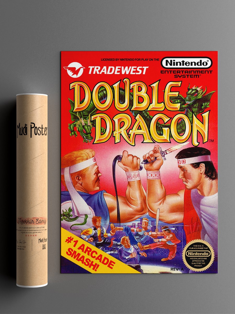 double dragon nes Anime Poster Çerçevesiz Yüksek Kalite Anime Duvar Poster