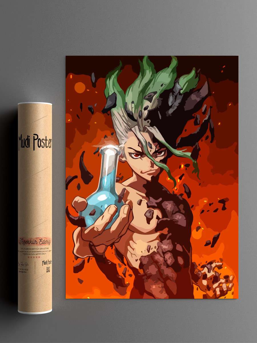dr stone Anime Poster Çerçevesiz Yüksek Kalite Anime Duvar Poster