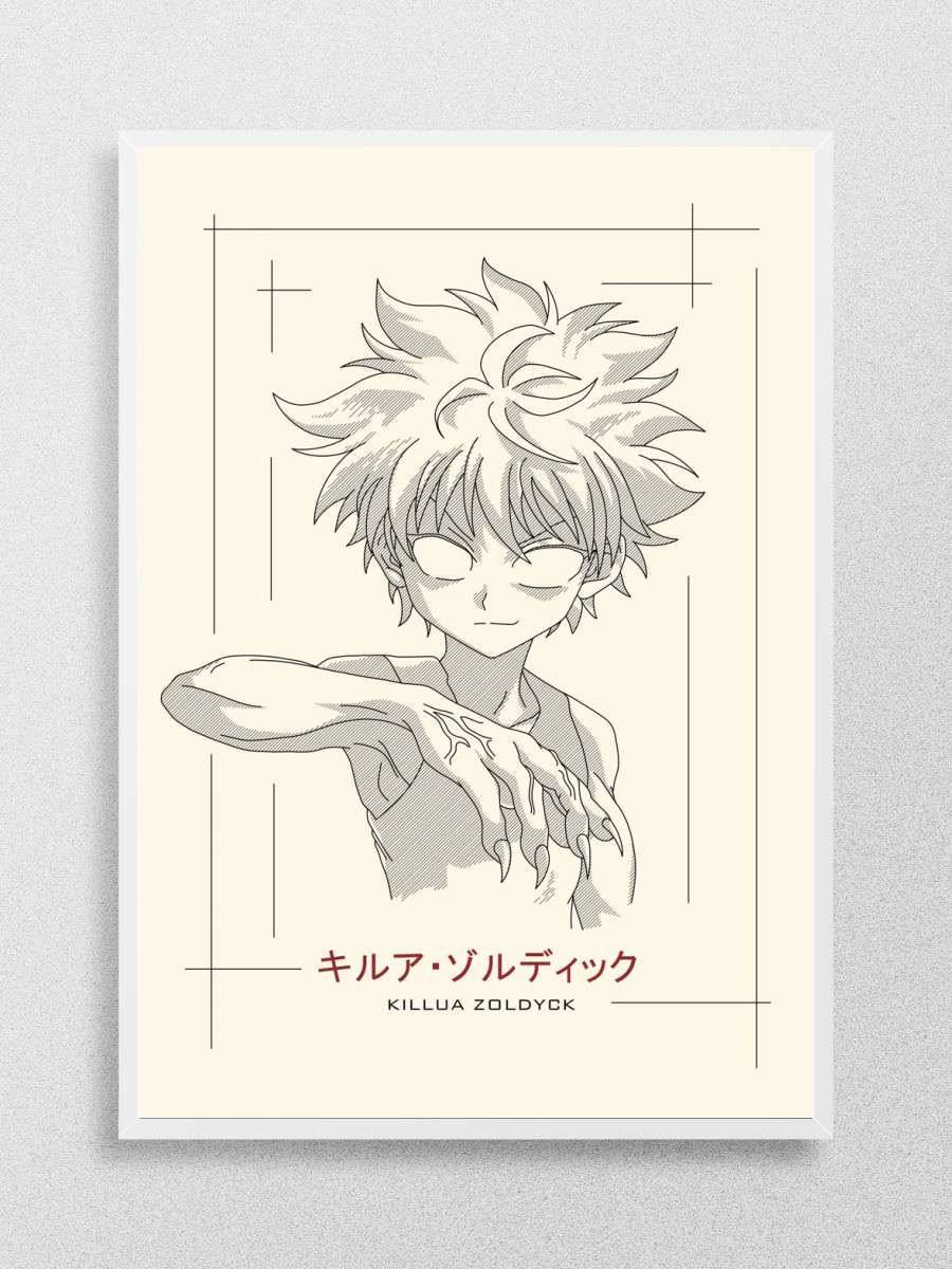 Drawing Killau Zoldyck Anime Poster Çerçevesiz Yüksek Kalite Anime Duvar Poster