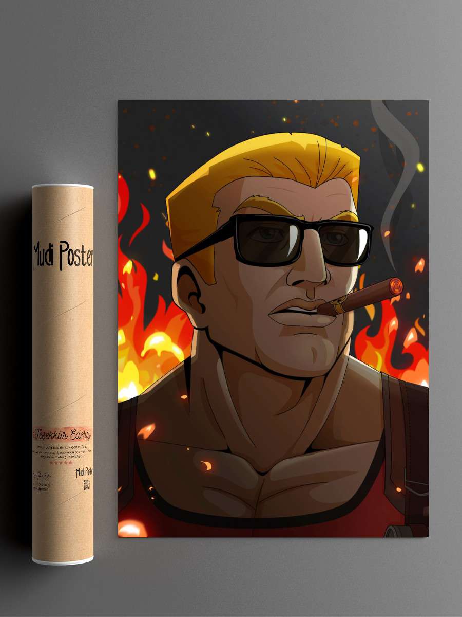 DUKE NUKEM Anime Poster Çerçevesiz Yüksek Kalite Anime Duvar Poster