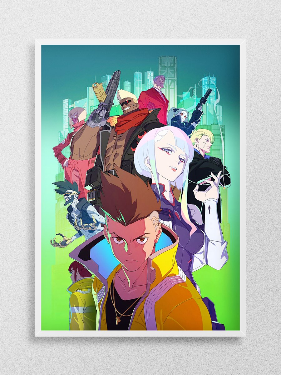 Edgerunners Anime Key Art Anime Poster Çerçevesiz Yüksek Kalite Anime Duvar Poster