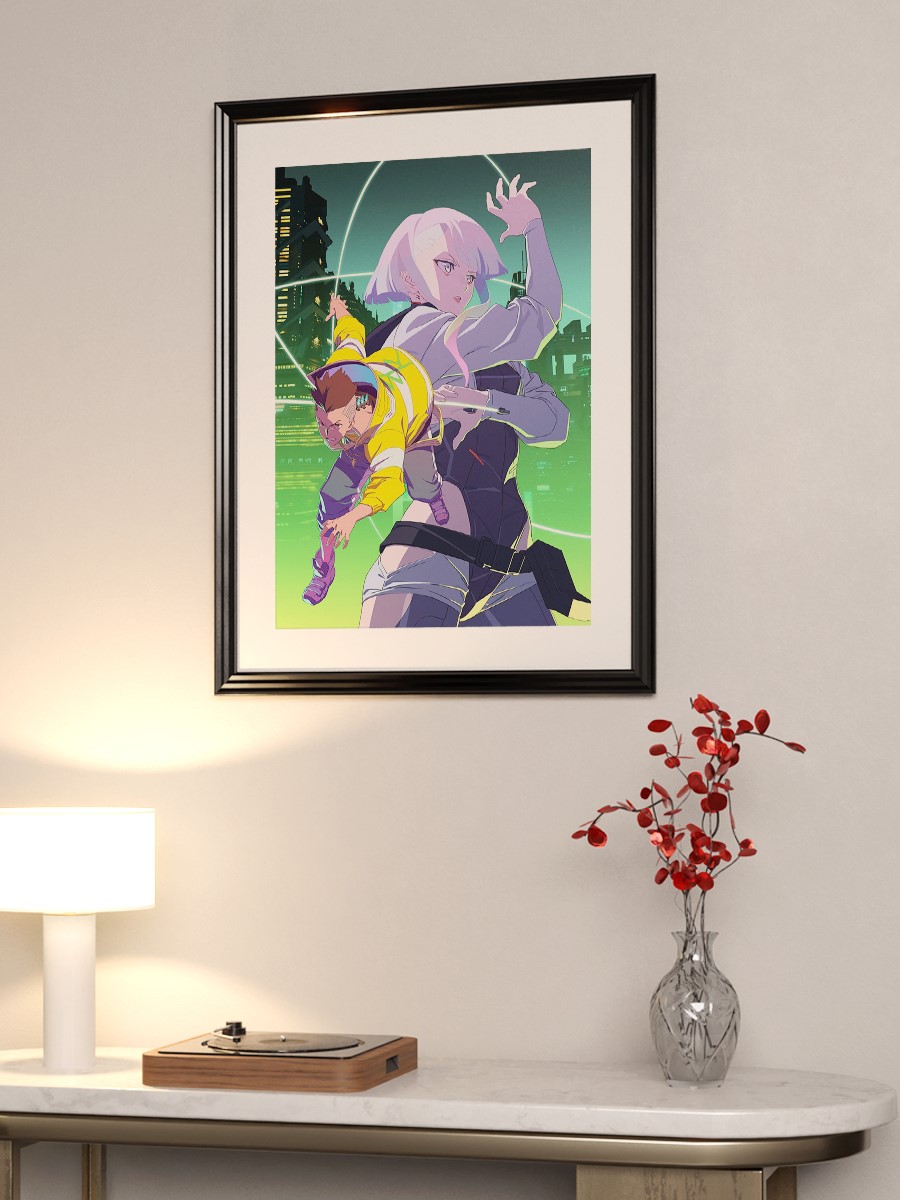 Edgerunners Lucy and David Anime Poster Çerçevesiz Yüksek Kalite Anime Duvar Poster