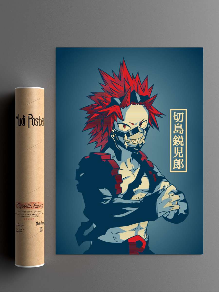 Eijiro Kirishima Anime Poster Çerçevesiz Yüksek Kalite Anime Duvar Poster