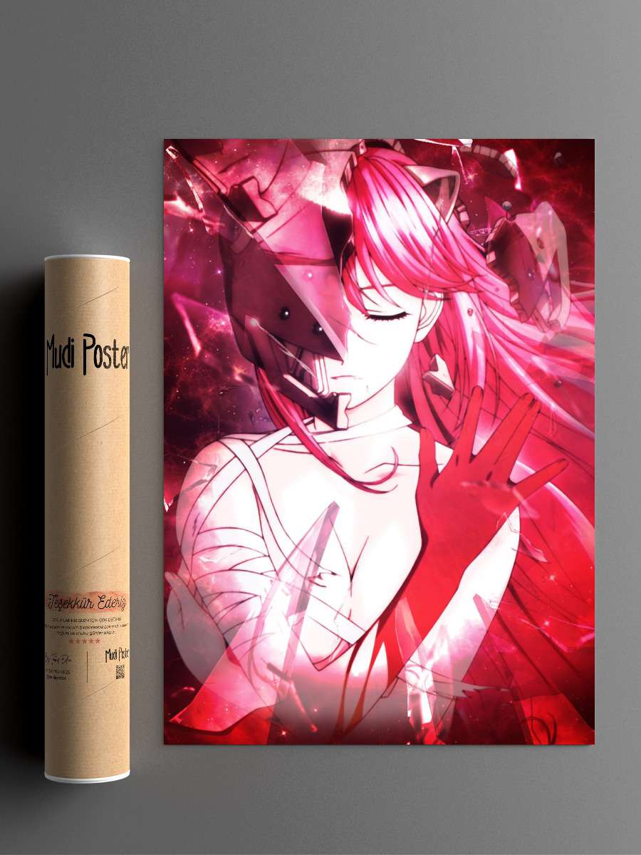 Elfen Lied Lucy Anime Poster Çerçevesiz Yüksek Kalite Anime Duvar Poster