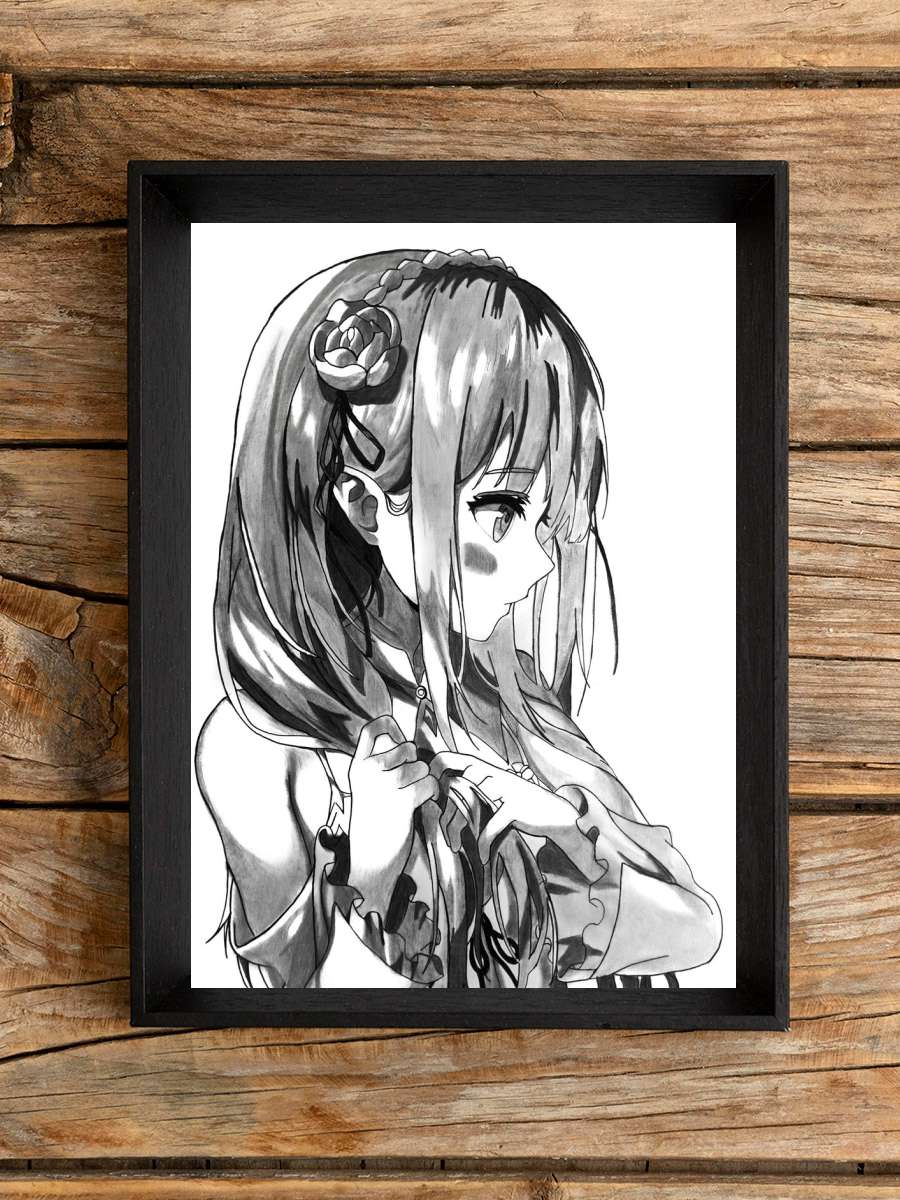 Emilia - Re:Zero Anime Poster Çerçevesiz Yüksek Kalite Anime Duvar Poster